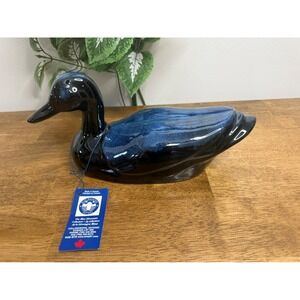 Vintage‎ Blue Mountain Pottery Duck Figurine Canada – Original Tag MCM BMP Decor